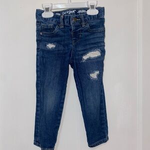 Cat & Jack Dark Wash Distressed Toddler Girl Jeans